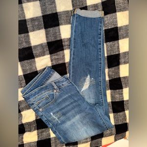 New York & Company Women’s Boyfriend Studded & Distressed Jeans - size: 2